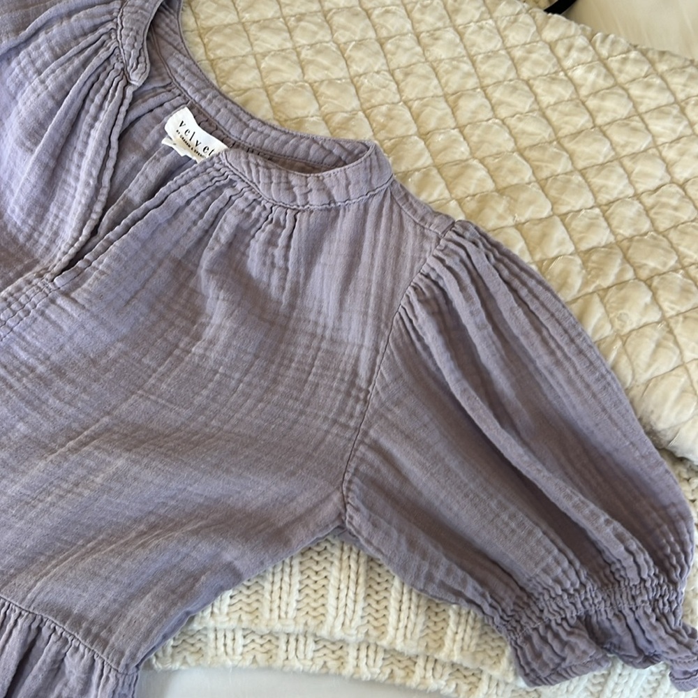 Lavender Velvet brand gauzy sundress size small - Picture 3 of 6